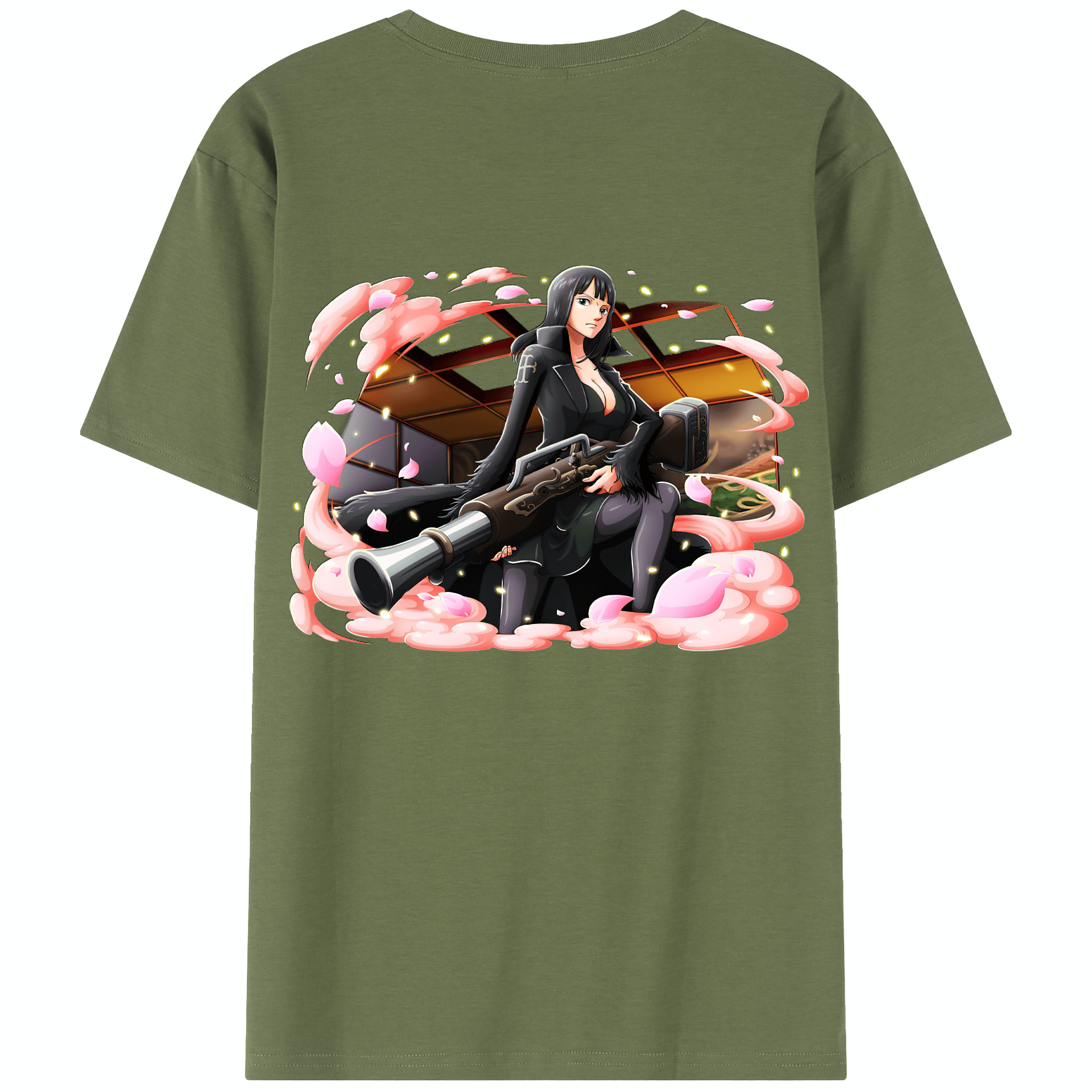 ワンピース ニコ・ロビン ONE PIECE Nico Robin 綿100％半袖Tシャツ（背面プリント）